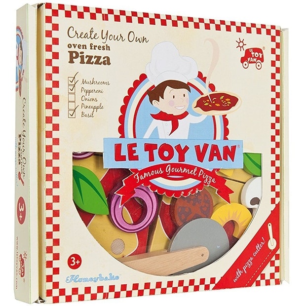 Le Toy Van Honeybake Collection Create Your Own Pizza Set Premium Wooden  Toys for Kids Ages 3 years & Up